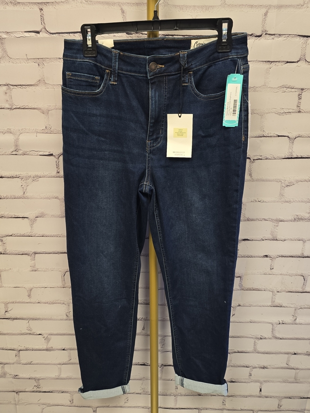 Cosmic Blue Love Alisa Mid Rise Ankle Boyfriend Jean - 10